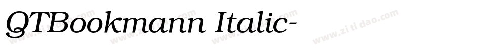 QTBookmann Italic字体转换